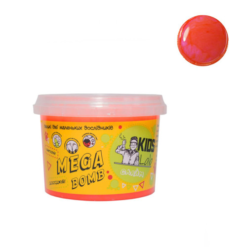 Слайм жовто-жовтогарячий №04 KIDS LAB 350 г