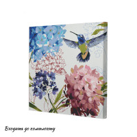 Картина по номерам Riviera Blanca Колибри и цветы 40x40 см (RB-0842)