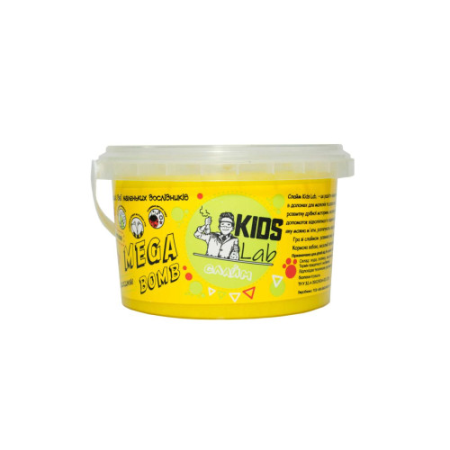 Слайм темно-жовтий №08 KIDS LAB 500 г