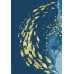 Картина по номерам с техникой золочения поталью Riviera Blanca Голубой водоворот 28x40 см (RB-0820)