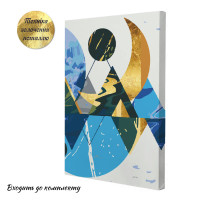 Картина по номерам с техникой золочения поталью Riviera Blanca Moon 28x40 см (RB-0836)