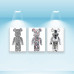 Комплект постерів, полотно на підрамнику Bearbrick (PS-015) 40x28 см - 3 шт у наборі