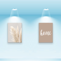 Комплект постерів, полотно на підрамнику HOME (PS-021) 40x28 см - 2 шт у наборі