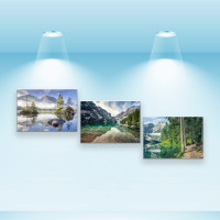 Комплект постеров, холст на подрамнике Горное зеркало (PS-036) 40x28 см - 3 шт в наборе