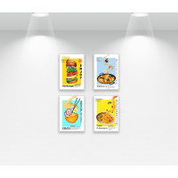 Комплект постеров, холст на подрамнике Food Art (PS-052) 40x28 см - 4 шт в наборе Комплект постеров, холст на подрамнике Food Art (PS-052) 40x28 см - 4 шт в наборе