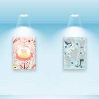 Комплект постерів, полотно на підрамнику Романтичні мишки (PS-075) 40x28 см - 2 шт у наборі