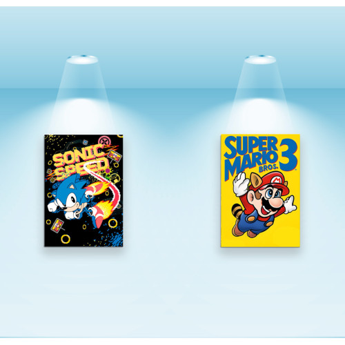 Комплект постеров, холст на подрамнике Sonic&Super Mario (PS-084) 2 шт в наборе