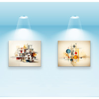 Комплект постерів, полотно на підрамнику Прямі лінії (PS-163) 40x50 см - 2 шт у наборі