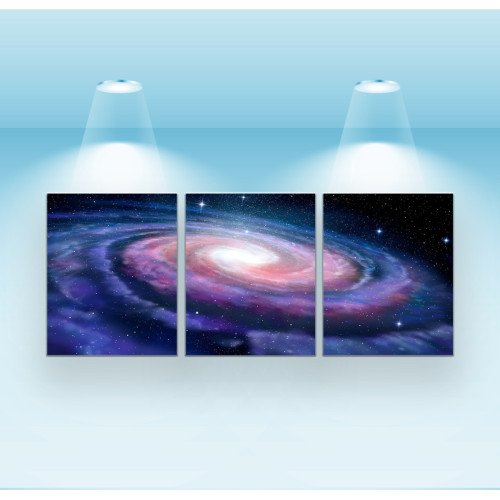 Комплект постеров, холст на подрамнике Галактика (PS-202) 3 шт в наборе