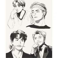 Картина по номерам BTS. Fan Art 10278-AC, 40х50 см