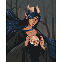 Картина за номерами Відьма 10001-AC, 40х50 см. ©lien_illustration