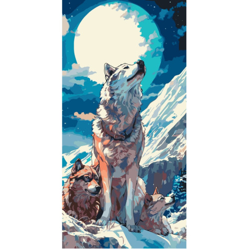 Картина за номерами Вовки 11552-AC, 40х80 см