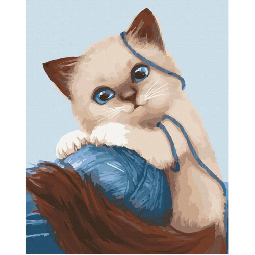 Картина по номерам Играющий котенок 11673-AC, 30х40 см