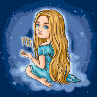 Зображення за номерами Знаки зодіаку. Діва 10092-AC, 40х40 см © viktoria.gro.art