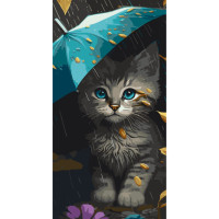 Картина по номерам Милый котенок 11534-AC, 40х80 см