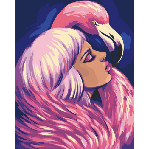 Картина по номерам Фламинговые объятия 10120-AC, 40х50 см Polina Skurykhina ©pollypop92