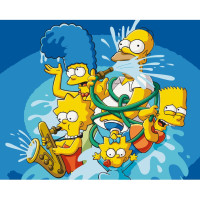 Картина по номерам без подрамника Crazy family 16039-ACNF 40х50 см