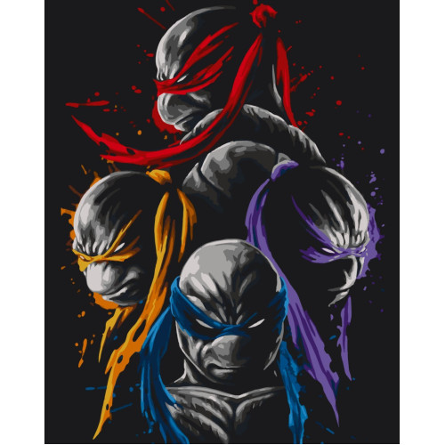 Картина по номерам без подрамника TMNT 16040-ACNF 40х50 см