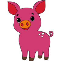 Детская раскраска Поросенок 15110-AC, 25х30 см Детская раскраска Поросенок 15110-AC, 25х30 см