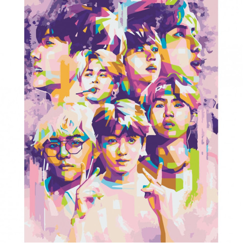 Картина по номерам BTS. Bangtan Boys 10273-AC, 40х50 см