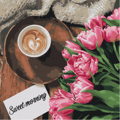 Картина по номерам Sweet morning 12107-AC, 40х40 см