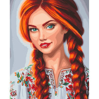 Картина по номерам Девушка в вышитой сорочке 10057-AC, 40х50 см Картина по номерам Девушка в вышитой сорочке 10057-AC, 40х50 см