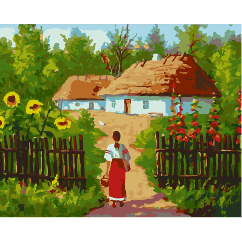 Картина за номерами Українські хатинки 10350-ACВ 40х50 см у коробці