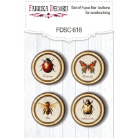 Набір скрапфішок 4шт, Spring Botanical Story, №618