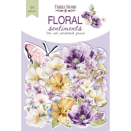 Набір висічок, колекція Floral Sentiments, 54 шт