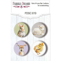 Скрапфишки набор 4шт, Floral Sentiments, №619