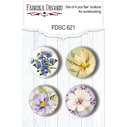 Скрапфишки набор 4шт, Floral Sentiments, №621