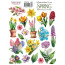 Набір наклейок (стікерів) 21 шт Spring Botanical story №385