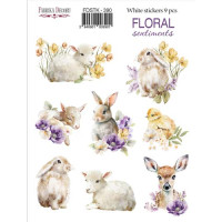 Набор наклеек (стикеров) 9 шт, Floral Sentiments, №390