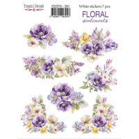 Набор наклеек (стикеров) 7 шт, Floral Sentiments, №391