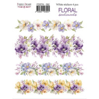 Набір наклейок (стікерів) 4 шт, Floral Sentiments, №392