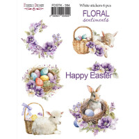 Набор наклеек (стикеров) 4 шт, Floral Sentiments, №394