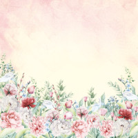 Лист двостороннього паперу для скрапбукінгу Peony garden №60-01 30,5х30,5 см