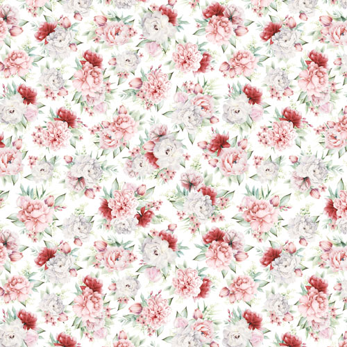 Лист двостороннього паперу для скрапбукінгу Peony garden №60-03 30,5х30,5 см