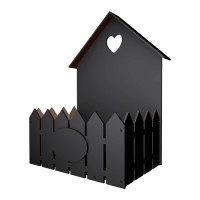 Корзинка Домик для подарков, цветов и фруктов, 195х126х283 мм, №402 Черный (Набор для самостоятельной сборки)