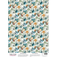 Деко веллум (лист кальки с рисунком) Рождественские фонарики, А3 (29,7х42 см)