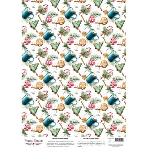Деко веллум (аркуш кальки з малюнком) Sweet Winter, А3 (29,7х42 см)