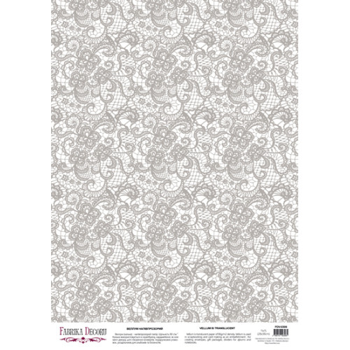 Деко веллум (аркуш кальки з малюнком) Floral Sentiments Мереживо, А3 (29,7х42 см)