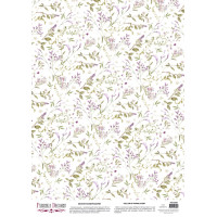 Деко веллум (аркуш кальки з малюнком) Floral Sentiments Квітковий танець, А3 (29,7х42 см)