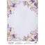 Деко веллум (аркуш кальки з малюнком) Floral Sentiments Бузкова рамка, А3 (29,7х42 см)