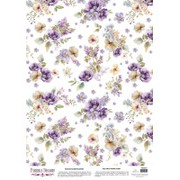 Деко веллум (аркуш кальки з малюнком) Floral Sentiments Весняні квіти, А3 (29,7х42 см)