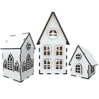 Заготовка для декорирования Домики , №347 Белый