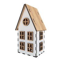 Заготовка для декорирования Домик 12 с LED свечой в комплекте, 95 x 83 x 185 мм, №352 Белый дуб Заготовка для декорирования Домик 12 с LED свечой в комплекте, 95 x 83 x 185 мм, №352 Белый дуб