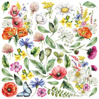 Аркуш з картинками для вирізання Summer Meadow 20х20 см