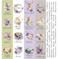 Набір смуг з картинками для декорування Floral Sentiments 5х30,5 см, 5 шт