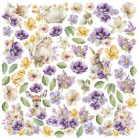 Аркуш з картинками для вирізання Floral Sentiments 30,5х30,5 см